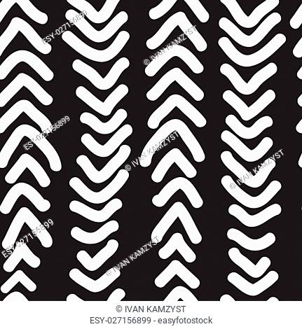 Abstract seamless vector pattern with hand drawn vertical doodles line. Monochrome illustration stripes texture. Hipster graphic design