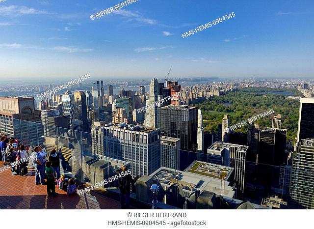 United States, New York City, Manhattan, Midtown, Rockefeller Center, view over Central Park from the Top of the Rock