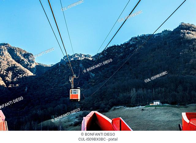 Cable cars, Piani Resinelli, Lombardy, Italy