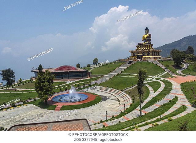 Buddha Park Ravangla located on the way to Ralang Monastery, South Sikkim, India