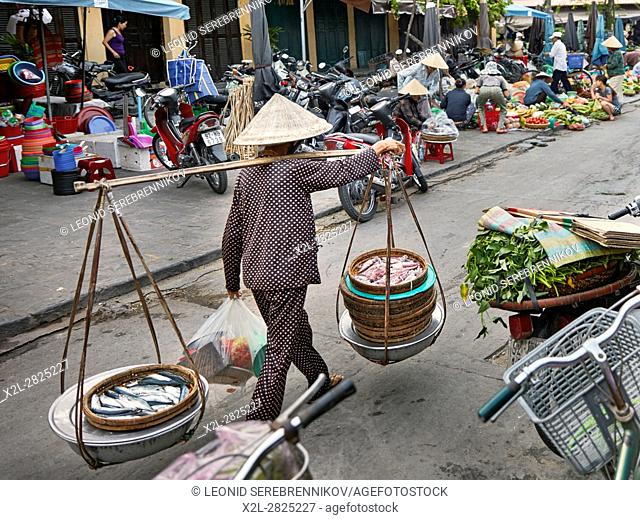 Central market in Hoi An Ancient Town. Quang Nam Province, Vietnam