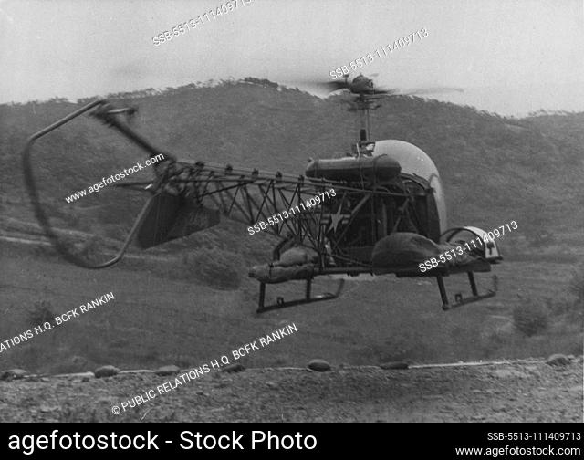 Army Medical Helicopter Sport & General Press Agency Limited. July 15, 1953. (Photo by Public Relations H.Q. BCFK Rankin)