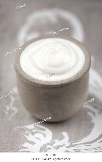 Homemade natural yogurt