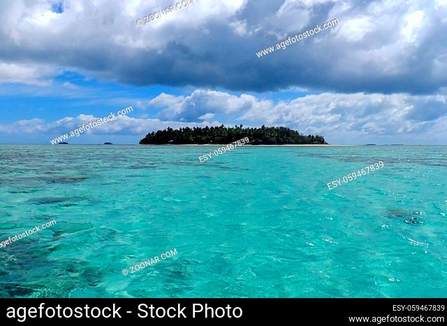 Small island off the coast of Tongatapu island in Tonga. Kindom of Tonga is an archipelago comprised of 169 islands
