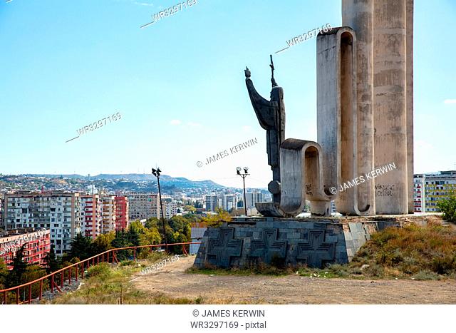 Monument to Saint Nino in Tbilisi, Georgia, Central Asia, Asia