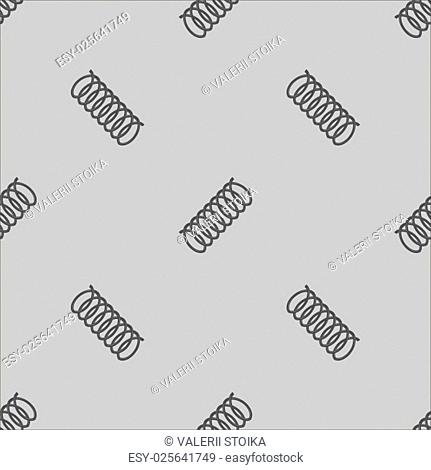 Metal Grey Spring Seamless Pattern on White Background