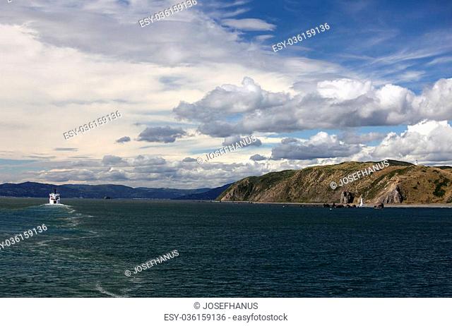 New Zealand - North Island, Pencarrow Lighthouse and Cook Strait