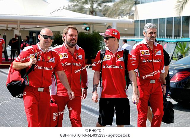 27.11.2016 - Jock Clear (GBR) Ferrari Engineering Director, Kimi Raikkonen (FIN) Scuderia Ferrari SF16-H and Maurizio Arrivabene (ITA) Ferrari Team Principal