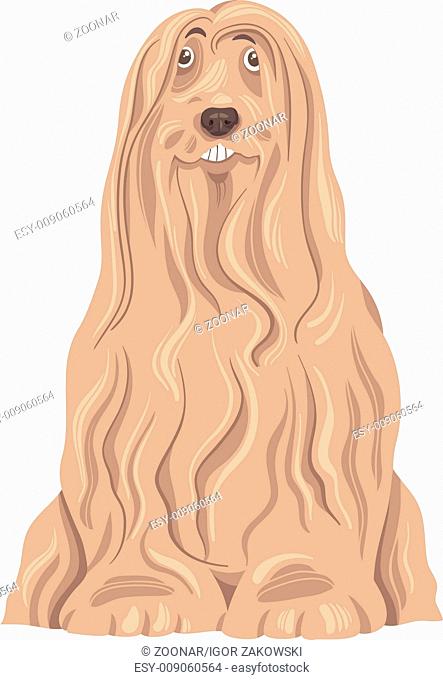 bearded collie dog cartoon