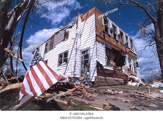 USA, Stillwater, residence, storm damages