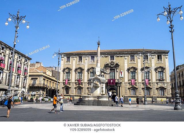 Palazzo degli Elefanti, Town Hall, Catania, Sicily, Italy