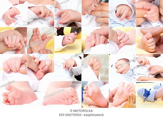 new born baby composition, set