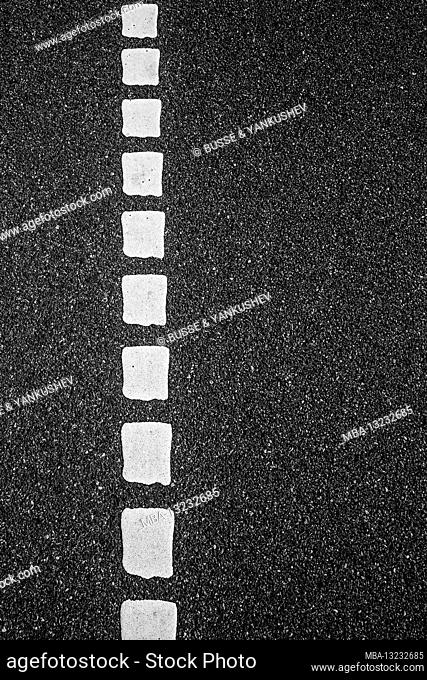 White marking on asphalt