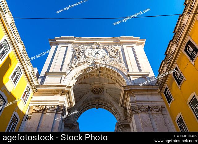 Arco da Rua Augusta Architecture Monument Historic Landmark City Center of Lisbon Portugal