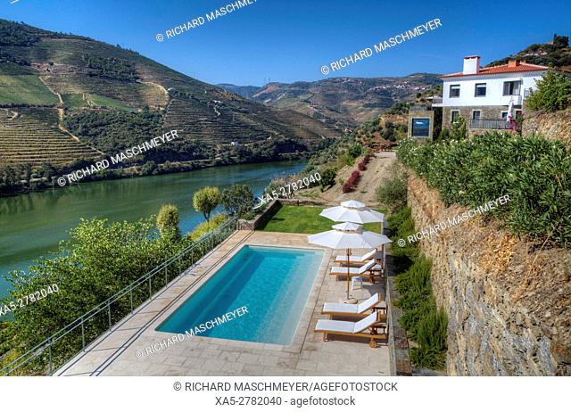Swimming Pool Overlooking the Douro River, Quinta da Marka, Alto Douro Wine Valley, UNESCO World Hertiage Region, Portugal