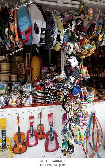 A souvenir stall, Merced Market, Mexico City, Mexico