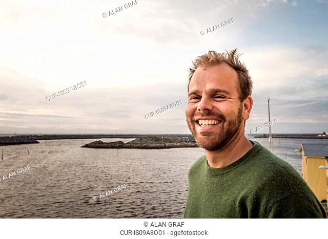 Portrait of man smiling, Andenes, Norway