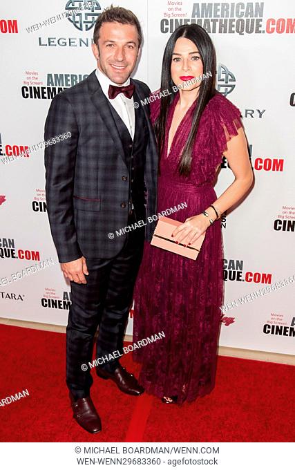 30th annual American Cinematheque Awards Gala at The Beverly Hilton Hotel - Arrivals Featuring: Alessandro Del Piero and wife Sonia Amoruso Where: Beverly Hills