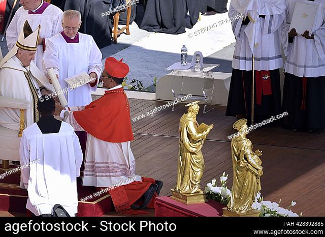 VATICAN CITY, VATICAN - SEPTEMBER 30: Pope Francis appoints as new cardinal AArchbishop of Penang (Malaysia) Sebastian Francis during the Ordinary Public...