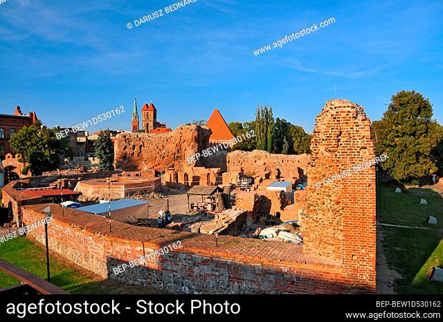 Ruins of the Torun Castle. Torun, Kuyavian-Pomeranian Voivodeship, Poland