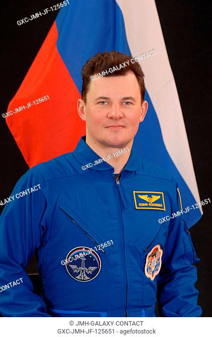 Cosmonaut Roman Romanenko, Expedition 2021 flight engineer, takes a break from training in Star City, Russia to pose for a portrait