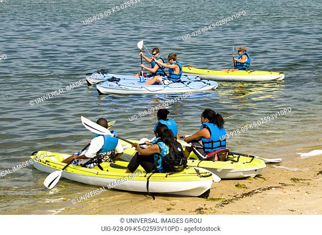 Kayaks, Life Jackets, Martha'S Vineyard, Massachusetts