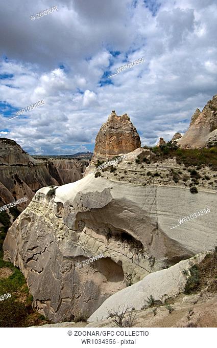 eroded tuff rock formations, Rose Valley, Goereme