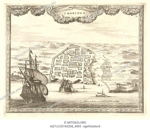 View of Santo Domingo, Thomas Doesburgh, Johannes Covens and Cornelis Mortier, Staten van Holland en West-Friesland, 1685 - 1714