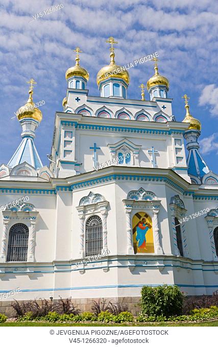 Sv Borisa un Gleba pareizticigo katedrale, Ss Boris and Gleb Orthodox Cathedral, Tautas iela, Tautas Street, Daugavpils, Latgale, Latvia