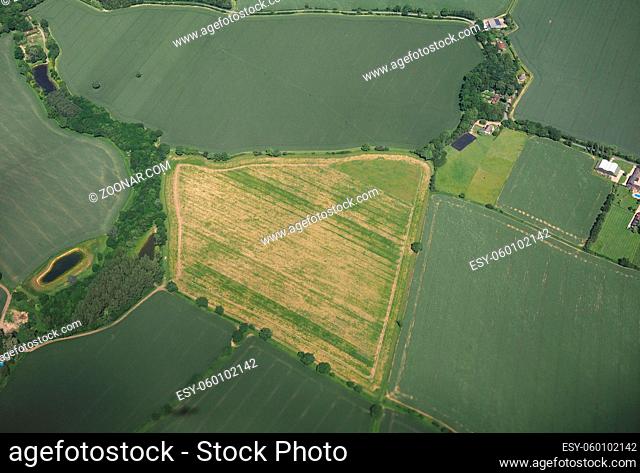 Aerial view of Essex in England, UK