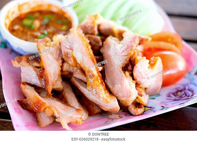 Grill pork, Thai style food - Selective focus