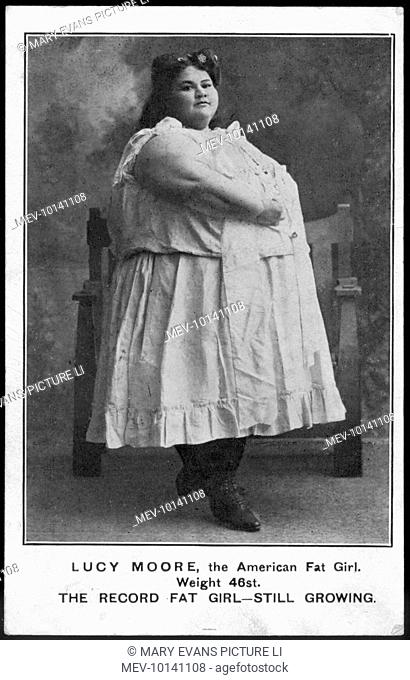 Lucy Moore, the American Fat Girl, weighs 292 kg (46 stone) and is still growing. Where will it end ?