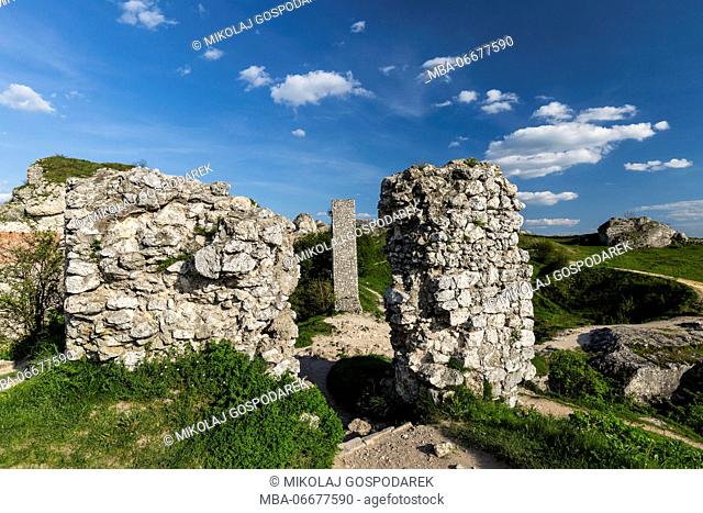 Europe, Poland, Silesia, Krakow-Czestochowa Upland / Polish Jurassic Highland - Olsztyn Castle