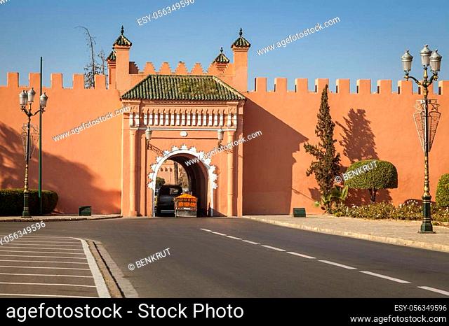 Old gate in Marrakesh. Marrakesh, Marrakesh-Safi, Morocco