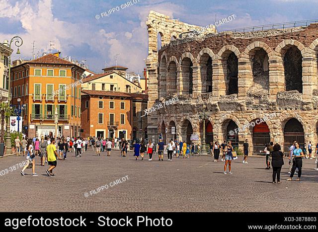 VERONA, ITALY: View of Arena of Verona in Italy