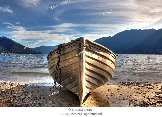 Rowboat, Lago Maggiore, Ticino, Switzerland