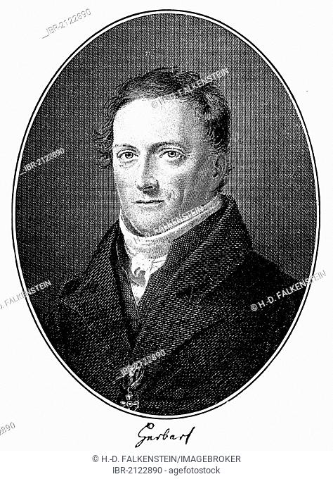 Historical print, engraving, 1850, portrait of Johann Friedrich Herbart, 1776-1841, German philosopher, psychologist and educator, founder of Herbartianism