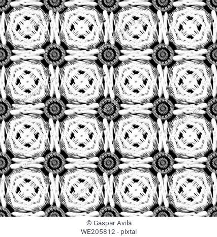 Weaved black and white threads pattern. Graphic design pattern