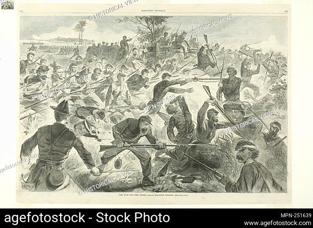 The War for the Union, 1862—A Bayonet Charge - published July 12, 1862 - Winslow Homer (American, 1836-1910) published by Harper's Weekly (American