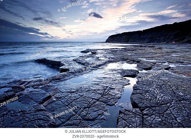 Kimmeridge Bay on the Jurassic coastline of Dorset, England, UK