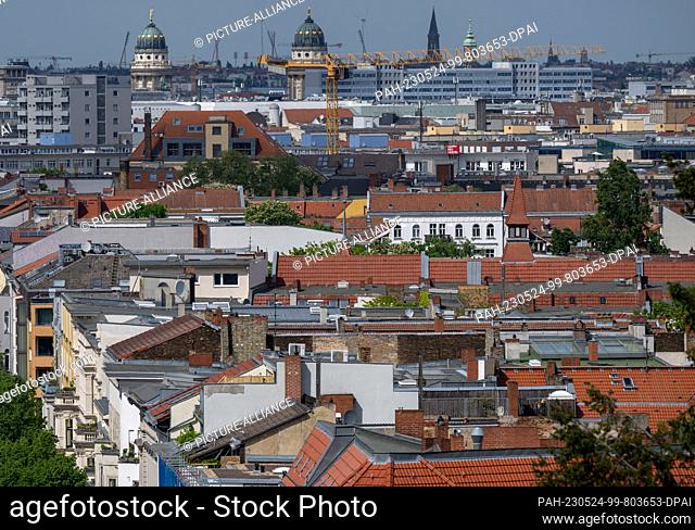 PRODUCTION - 19 May 2023, Berlin: View of residential buildings in the Kreuzberg district of Berlin. The Federal Court of Justice (Bundesgerichtshof) is hearing...