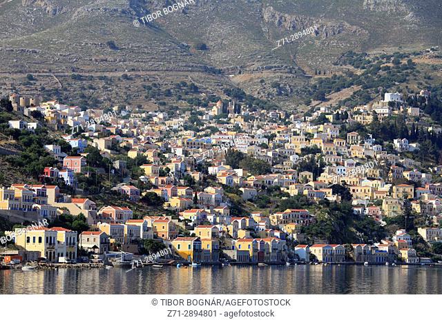 Greece, Dodecanese, Symi, Gialos, town, harbour,