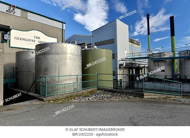 The Glenlivet Scotch whisky distillery, Speyside, Ballindalloch, Banffshire, Scotland, United Kingdom, Europe