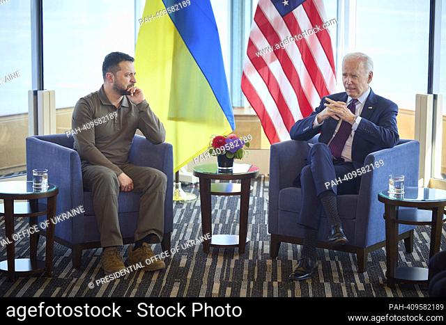 President Volodymyr Zelenskyj with US President Joe BIDEN on May 21, 2023 in Hiroshima, participation in the G7 summit. The working visit of the Head of State...