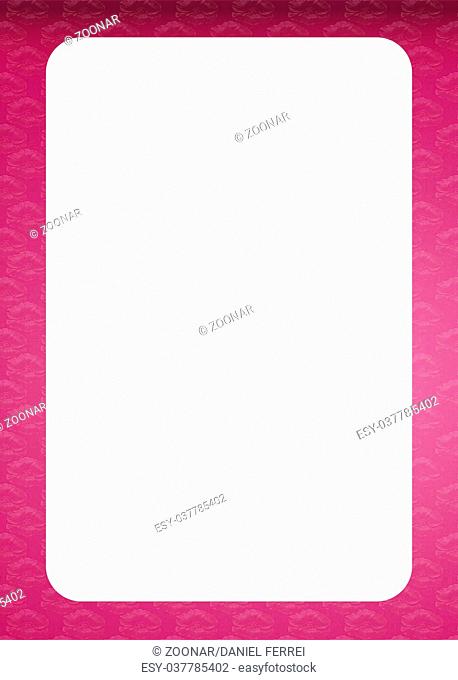 White Background with Patterned Floral Borders
