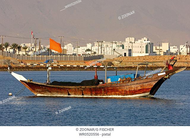 Traditional Arabian fishing boat, Oman