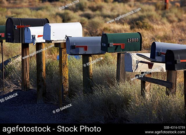 USA, Nevada, Rural mailboxes