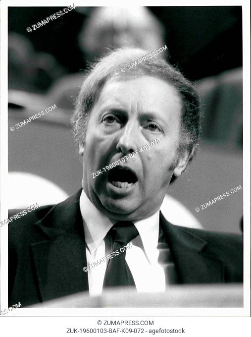 Jan. 04, 1975 - Labour Party Conference - Photo Shows:- Arthur Scargill seen during his speech on unemployment at the conference on Monday 28th September