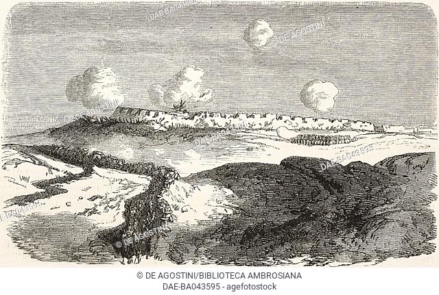 Du Mat bastion as it stands today, Sevastopol, Crimean war, illustration from L'Illustration, Journal Universel, No 638, Volume XXV, May 19, 1855