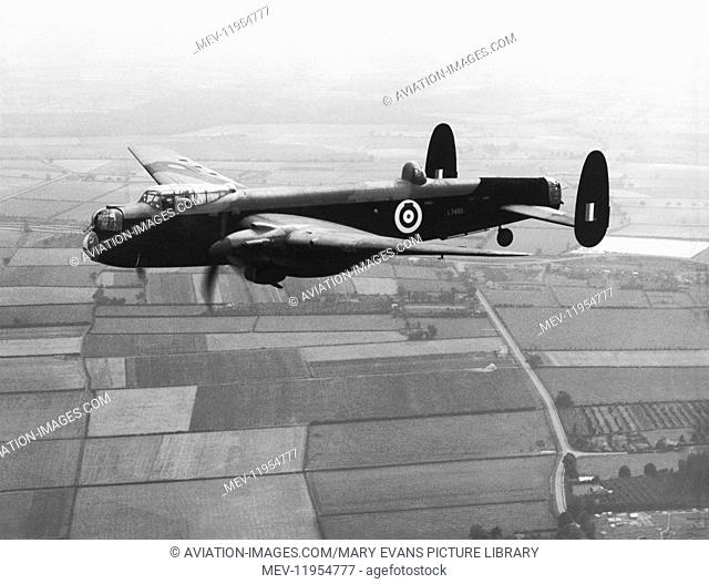 RAF Avro 679 Manchester Mk 1A Flying over Fields